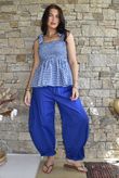 Nonni Gingham Bandeau Cami Malibu Blue